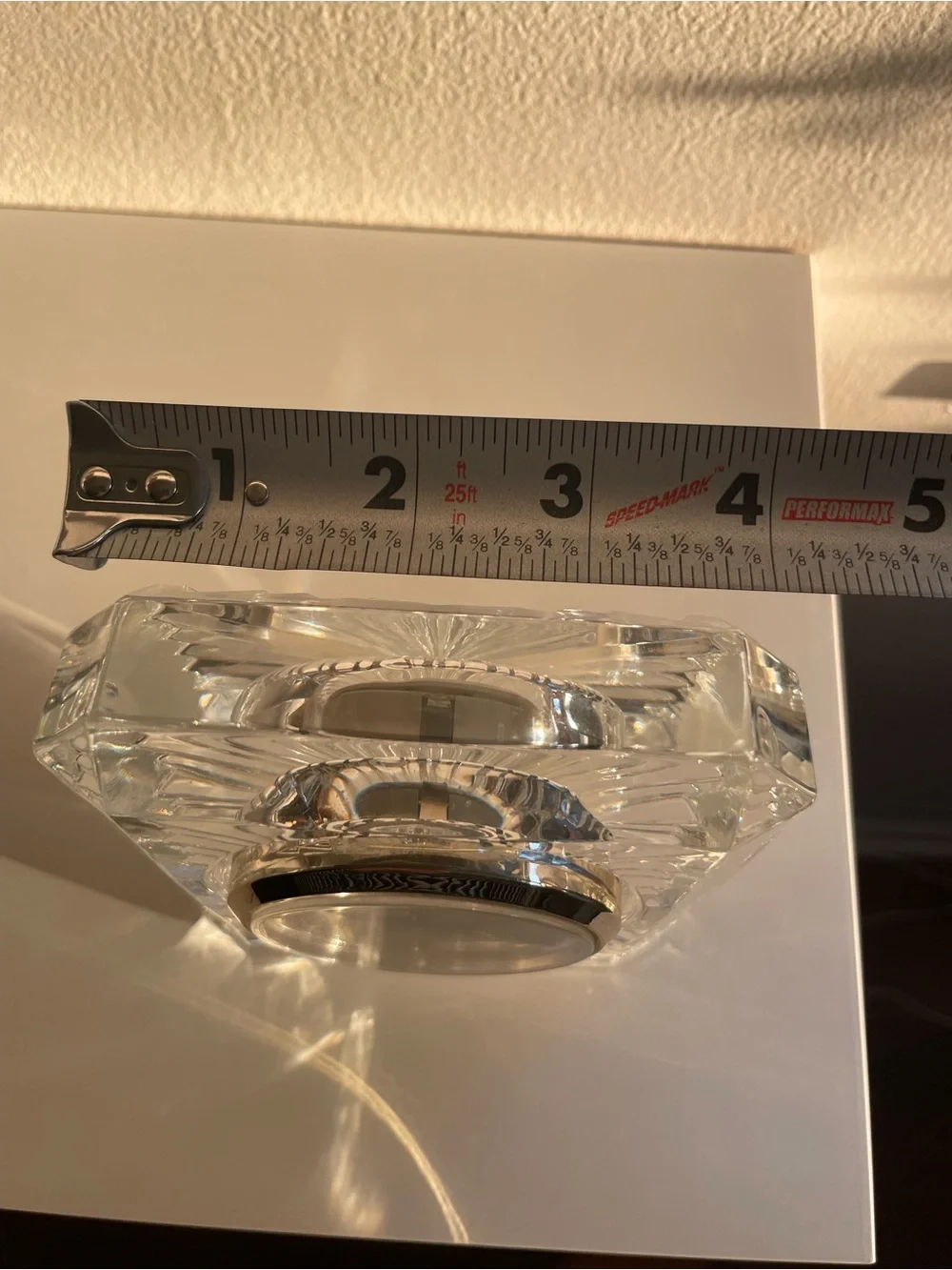 Vintage Staiger Lead Crystal Quartz Table Clock